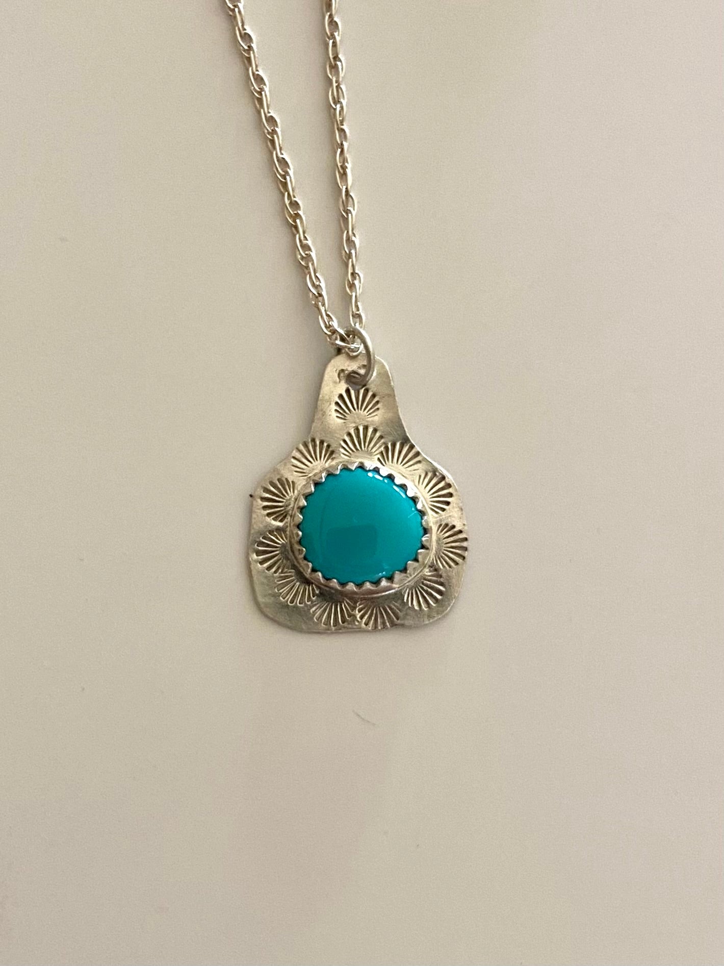 Cow Gal tag necklace
