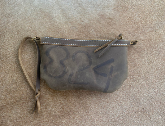 Leather clutch purse