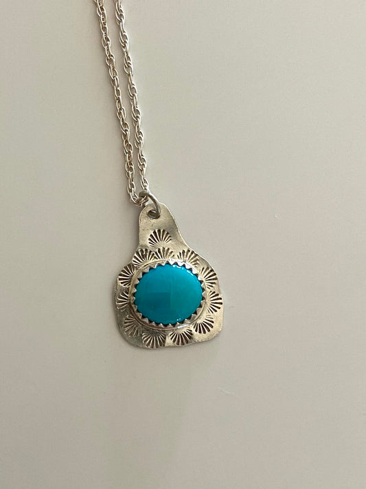 Cow Gal tag necklace