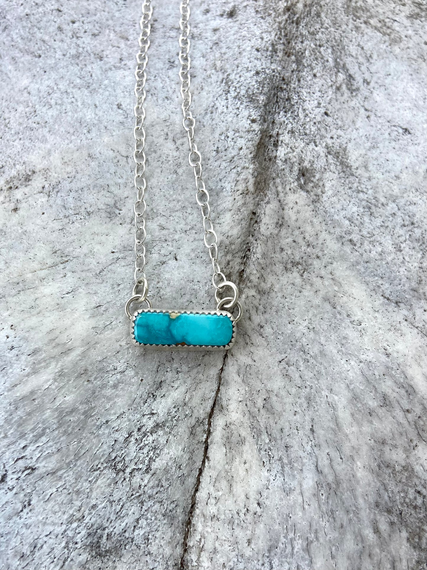 Fox Turquoise, bar necklace
