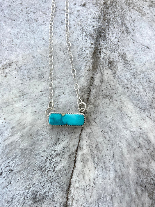 Fox Turquoise, bar necklace