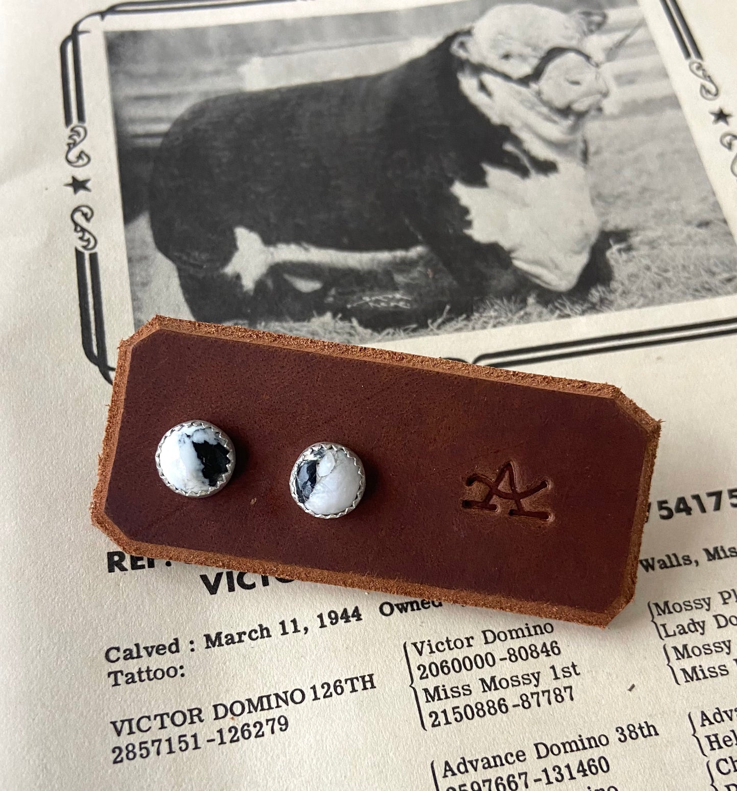 White Buffalo Dally Studs