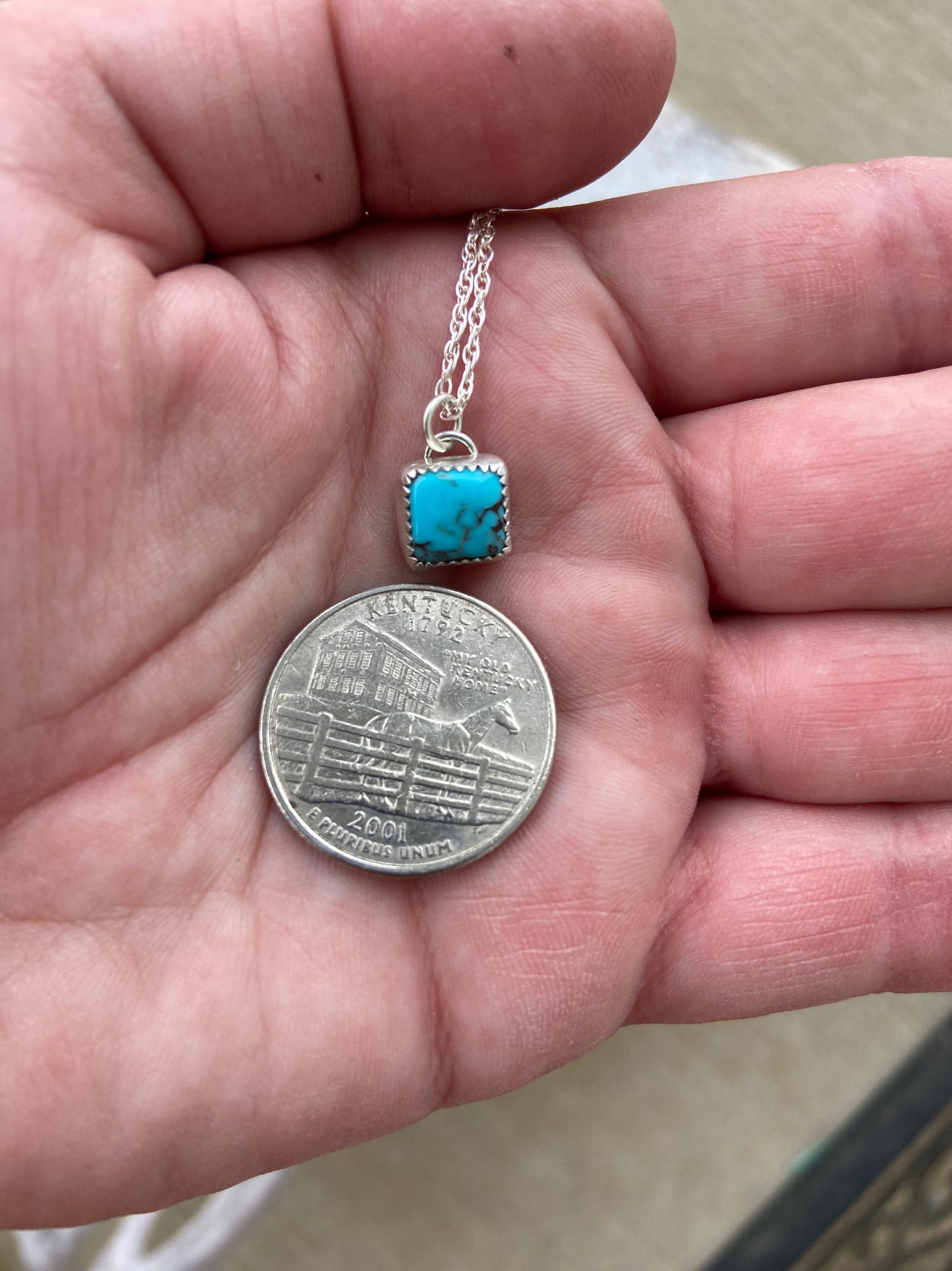 Egyptian Turquoise, mini square.